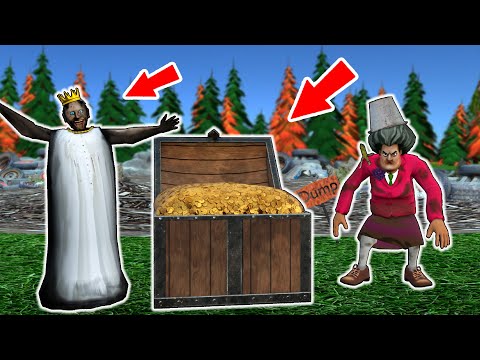 Granny vs Scary Teacher vs treasure chest - funny horror animation parody (p.236)