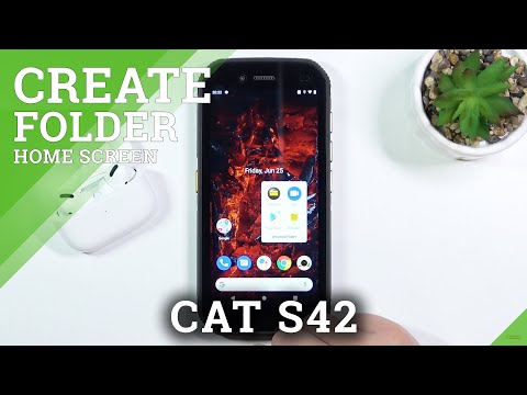 How to Group Apps in the Home Screen on CAT S42 - Folder in the Home Screen