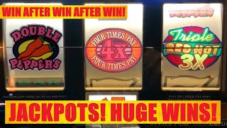 JACKPOT HANDPAY! BIG WINS! Old school 3 Reel & 5 Reel slots! Just the hits!