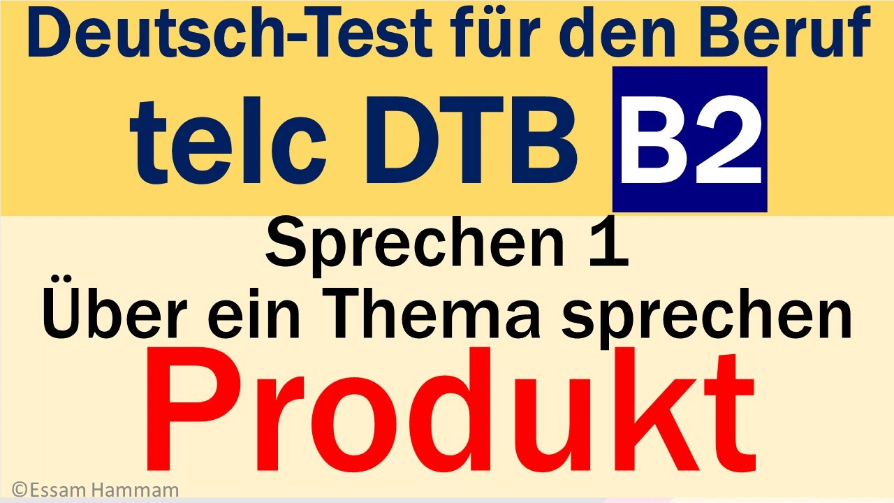 DTB B2 | Deutsch-Test für den Beruf B2 | Sprechen | Über ein Thema sprechen | Produkt Waschtrockner