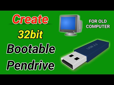 Make bootable pendrive for window 10 | Create 32bit bootable pendrive