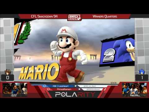 CFL Smackdown 94 WiiU Arcadian - E22 (Pit, Mario) vs King Will (Sonic) - Winners Quarters