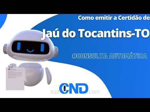 Como emitir a certidão negativa de Jaú do Tocantins-TO  em apenas 2 minuto! :)