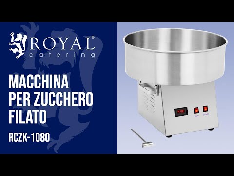 Video - Macchina per zucchero filato - 52 cm - 1200 W - Acciaio inox