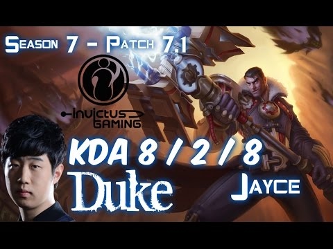 IG Duke JAYCE vs POPPY Top - Patch 7.1 KR Ranked