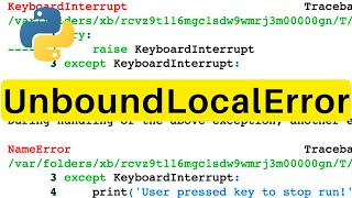 Download the video "UnboundLocalError | Python | Tutorial"