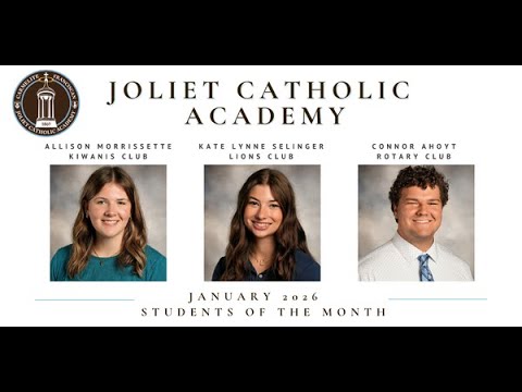 WJCA Broadcast News - January Students of the Month - 1/2026