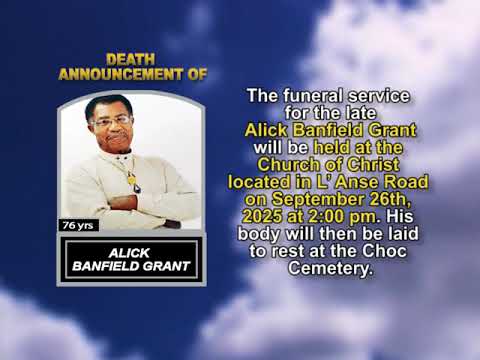 Alrick Banfield Grant  ~ Short Obituary