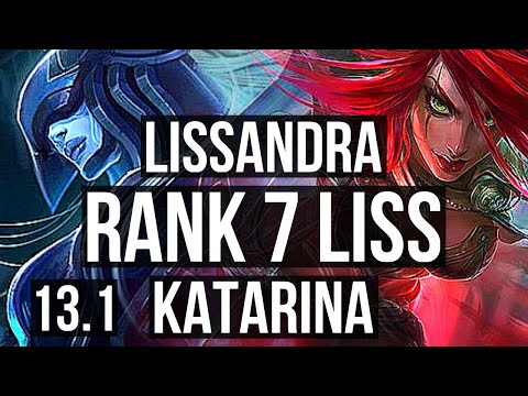 LISSANDRA vs KATARINA (MID) | 6/0/6, Rank 7 Liss, Dominating | KR Diamond | 13.1