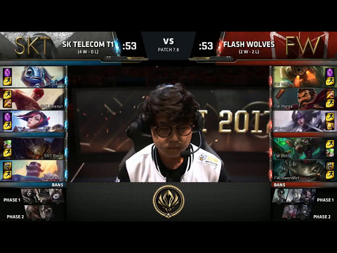 [MSI 2017 Group Stage] SKT T1 vs FW highlights 13/05/2017