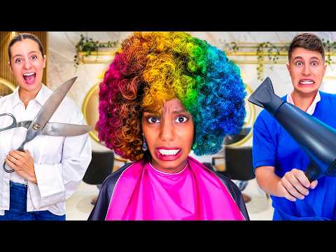 I OPENED A HAIRDRESS IN REAL LIFE WITH OUR FRIENDS FOR 24 HOURS!✂️