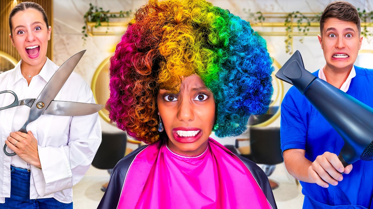 I OPENED A HAIRDRESS IN REAL LIFE WITH OUR FRIENDS FOR 24 HOURS!✂️