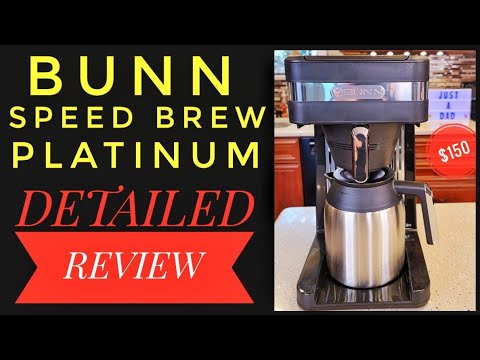 BUNN 55200 CSB3T Speed Brew Platinum Thermal Coffee Maker Stainless Steel, 10-Cup, Black video review thumbnail