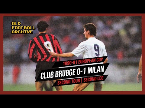 1990-91 Club Brugge Milan 0-1 | European Cup Second Tour Second Leg 07.10.1990