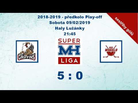 MH Superliga (2018-2019) předkolo: Griffins vs. Red Wheels 5:0 - sestřih gólů