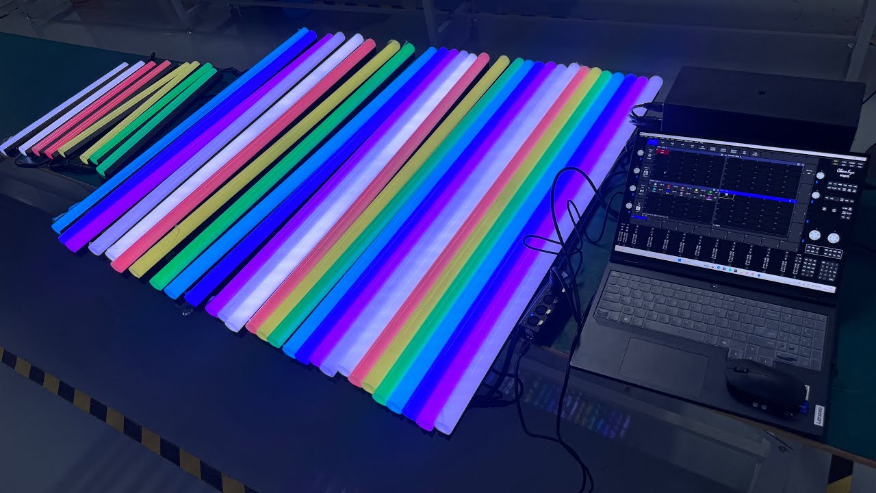 Chamsys MagicQ PC Artnet DMX to PSAC4 Control Stage Lighting RGBW 4in1 LED Pixel Bar Strip Light