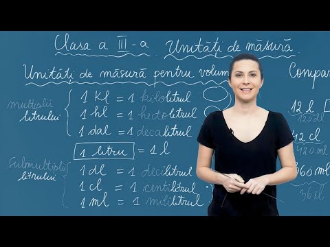 Unitati de masura pentru volum - p2 - Matematica - Clasa a III-a