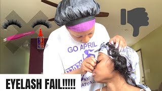 Eyelash tutorial with my bestfriend (FAIL!!)