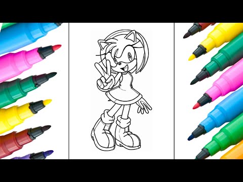 Amy Rose / Sonic Coloring Pages / Jim Yosef - Volcano (feat. Scarlett) [NCS Release]