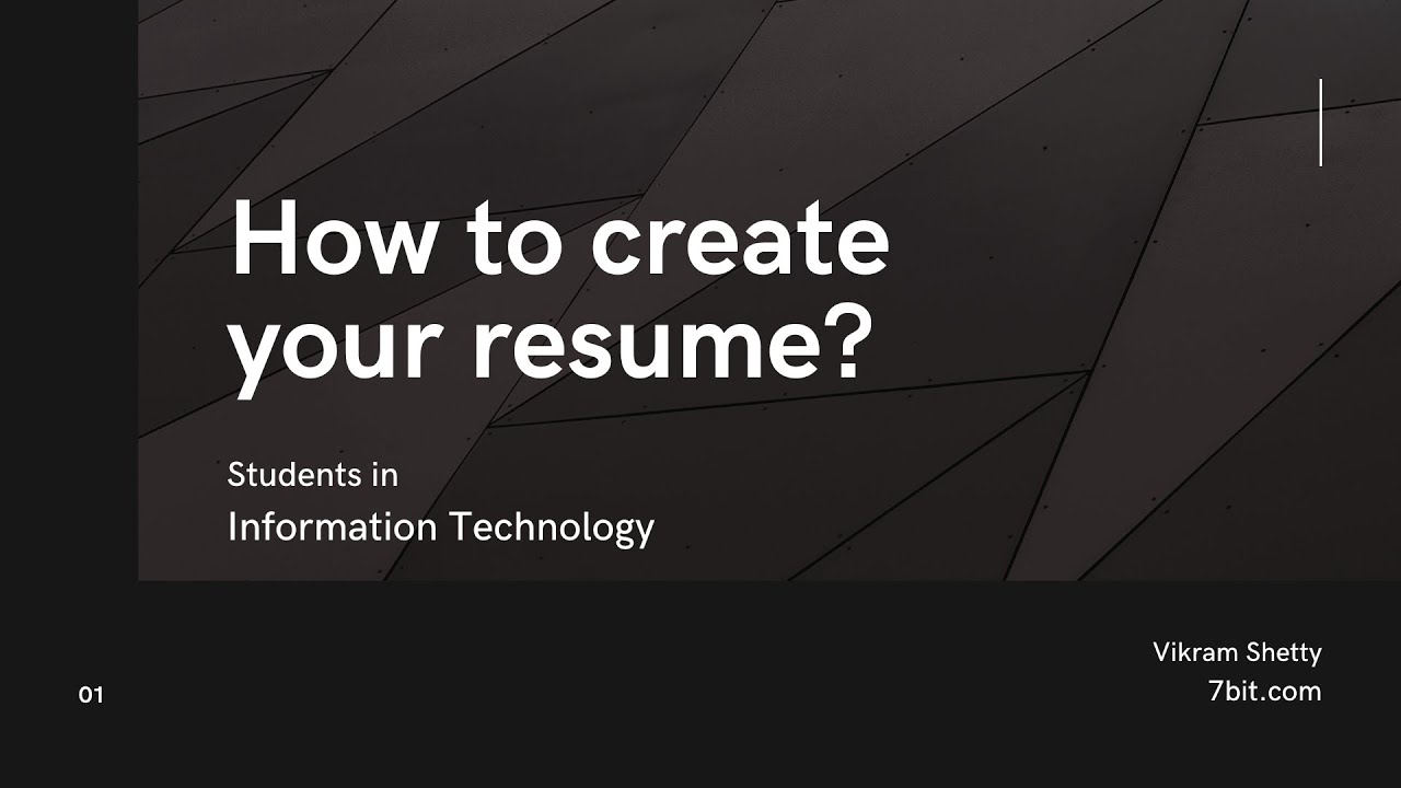 How to create your resume?