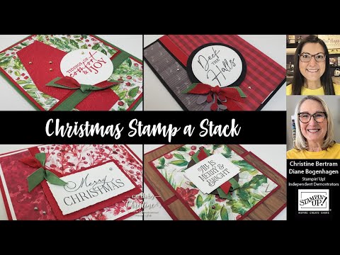 Joy of Christmas Stamp a Stack of Cards with Cards by Christine