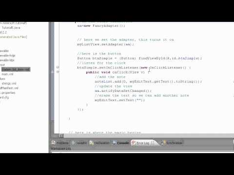 Android Tutorial 5 Custom Arrayadapter Class