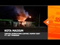 KOTA MADIUN Diduga Korsleting Listrik Rumah Aset PT KAI Terbakar