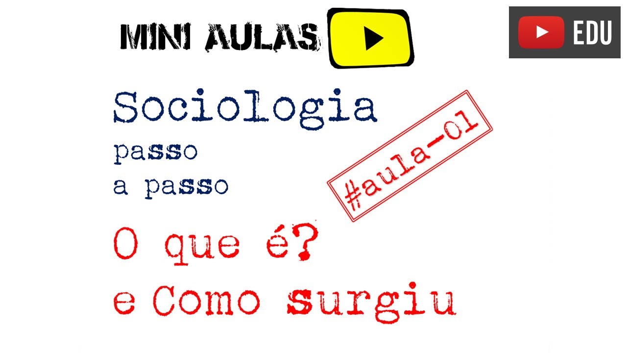 SOCIOLOGIA, o que é e como surgiu.