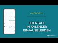 Feiertage Im Kalender Ein Ausblenden Android 12