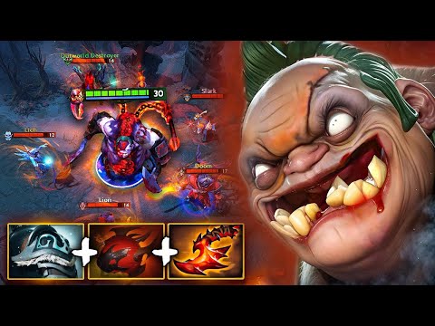 Solo Carry the Game Pudge 32 Kills Heart + Shiva Comeback Dota 2