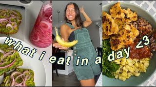 WHAT I EAT IN A DAY | plant-based in college + healthy & easy meal ideas