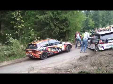 62 Rajd Wisły 2016 - crash - Mikołaj Marczyk/Sebastian Dwornik Honda Civic Type R