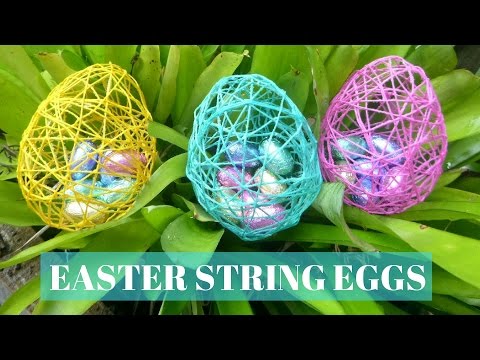 Easter Crafts Diy String Eggs
