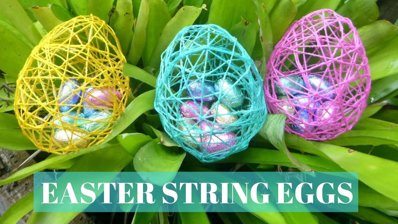 Easter Crafts - DIY Easter String Eggs