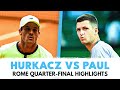 CRAZY Hubert Hurkacz vs Tommy Paul Match! | Rome 2024 Quarter-Final Highlights