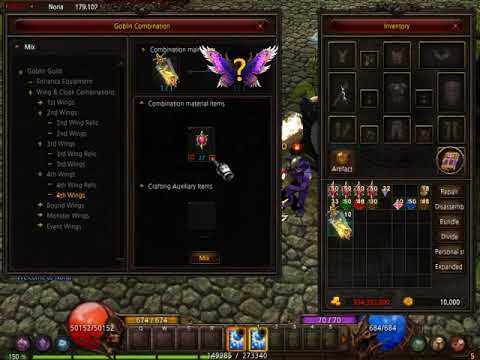 How to Create a 4th Wings - Mu Online Season 18