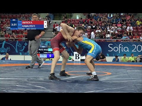 BRONZE GR - 48 kg: A. AMIROV (RUS) v. Y. KAMALIYEV (KAZ)