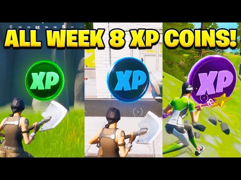 All Week 8 Xp Coins Locations in Fortnite Chapter 2 Season 3 - Guide!