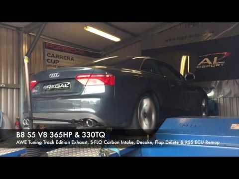 B8 S5 V8 AWE Tuning Track Edition Exhaust, S-FLO Carbon Intake