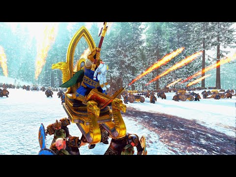 Total War WARHAMMER 2 - DWARFS VS DARK ELVES | ULTIMATE FIREPOWER OUTPUT | 4K
