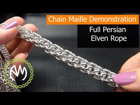 Chain Maille Weave Tutorial - Full Persian Elven Rope