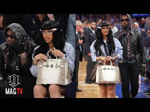 Offset's Wife Cardi B Attend The Knicks Game With A $300k Birkin Bag! ????
