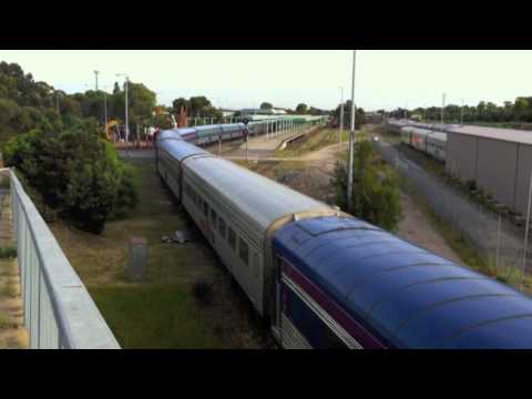 Great Southern Rail  "Overland" passenger train. Australia. Adelaide - Melbourne.