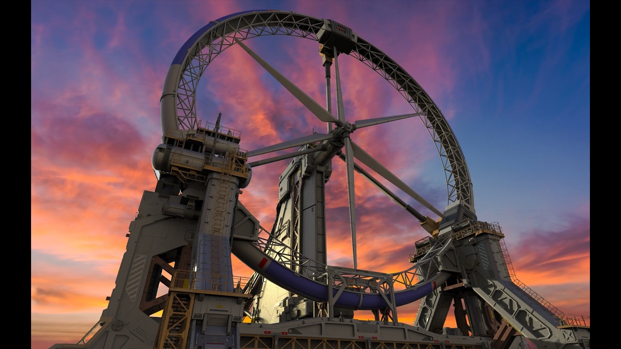 Sci-Fi Wind turbine 2 3D Model