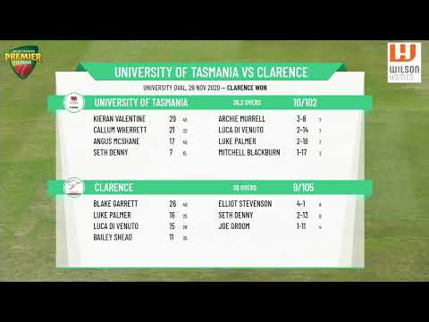 CTPL Premier League Boy's Under 15 One-Day Round 7 - University of Tasmania v Clarence