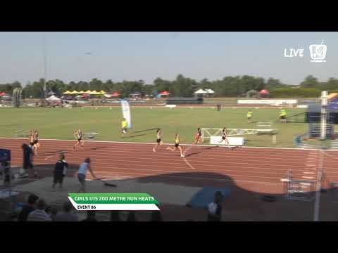 Girls U15 200m Heat 1 - 2019 State Track and Field Championships // LAVicTV