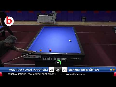 MUSTAFA YUNUS KARATOSUN & MEHMET EMİN ÖRTEN Bilardo Maçı - 2019 TÜRKİYE KUPASI 2.ETAP ERKEKLER-3.ÖN ELEME