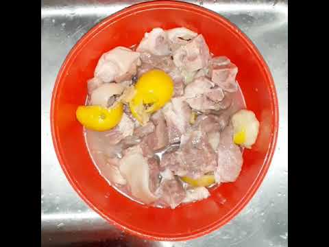 How to Clean Pork the Haitian style- Preparing Haitian Griot