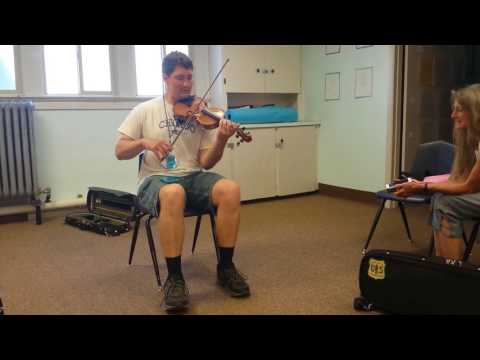 Wallowa Fiddle Camp 2017 Eric Jepsen teaching bluegrass tune "Denver Belle" Part I
