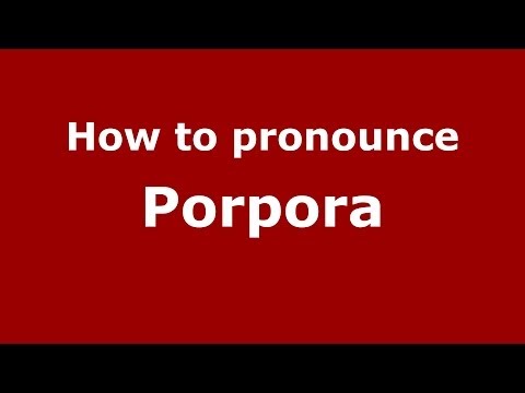 How to pronounce Porpora (Italian/Italy) - PronounceNames.com